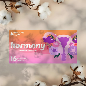 Hormony Organic Regular Tampons (Pack of 16) | Free of Chlorine, Fragrance, and Allergens