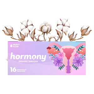 Hormony Organic Tampons for Heavy Flow (Pack of 16) | Free of Chlorine, Fragrance, and Allergens