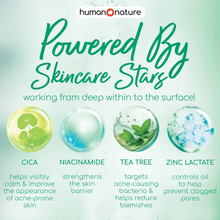 Load image into Gallery viewer, Human Nature Calm and Clear Serum 30ml | Cica + Tea Tree + Niacinamide to Clear Blemishes and Strengthens Skin Barrier
