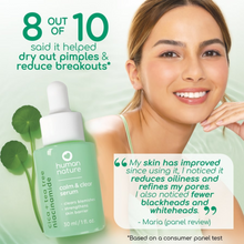 Load image into Gallery viewer, Human Nature Calm and Clear Serum 30ml | Cica + Tea Tree + Niacinamide to Clear Blemishes and Strengthens Skin Barrier
