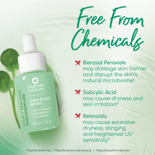 Load image into Gallery viewer, Human Nature Calm and Clear Serum 30ml | Cica + Tea Tree + Niacinamide to Clear Blemishes and Strengthens Skin Barrier

