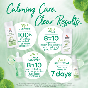 Human Nature Calm and Clear Serum 30ml | Cica + Tea Tree + Niacinamide to Clear Blemishes and Strengthens Skin Barrier