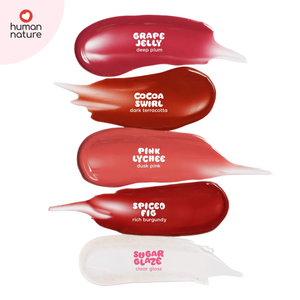 Human Nature Juicy Lip Jam 8g | 100% Natural Lip Oil, Glossy Shine, Moisturizing, Vegan & Cruelty-Free