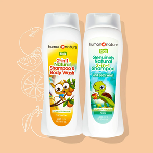 Human Nature Kids 2-in-1 Natural Shampoo and Body Wash 180ml | Gentle, Nourishing, Hydrating, Safe for Kids, Vegan & Cruelty-Free