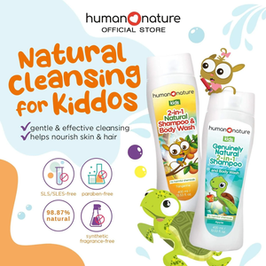 Human Nature Kids 2-in-1 Natural Shampoo and Body Wash 180ml | Gentle, Nourishing, Hydrating, Safe for Kids, Vegan & Cruelty-Free