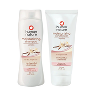 Human Nature Natural Moisturizing Vanilla Shampoo and Conditioner Bundle For Dry, Rough Hair | Free of Sulfates, Silicones, Parabens, and Mineral Oils