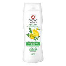 Load image into Gallery viewer, Human Nature Moisturizing +PLUS Green Tea &amp; Lemon Shampoo For Smoother, Frizz-Free Hair 180ml | No SLS/SLES, Silicones, Parabens
