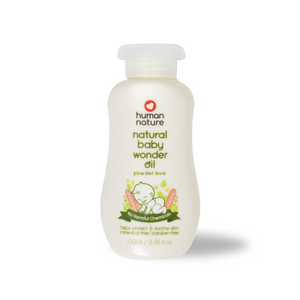 Human Nature Natural Baby Wonder Oil Powder Love Scent 100ml | Mineral Oil Free, Paraben Free