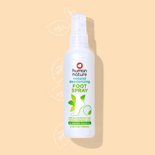 Load image into Gallery viewer, Human Nature Natural Deodorizing Foot Spray 100ml | With Purifying Tea Tree, Cooling Peppermint and Moisturizing Aloe Vera
