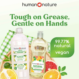 Human Nature Natural Dishwashing Liquid | Biodegradable, Non-Toxic, Chlorine-Free, Dye-Free