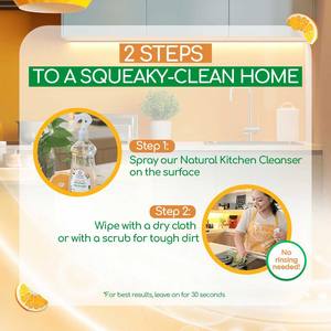 Human Nature Natural Kitchen Cleanser Fresh Citrus 475ml | Fights Grease & Odor