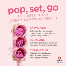 Load image into Gallery viewer, Human Nature Petal Pop Blush | Cream-to-Powder Self-Setting
