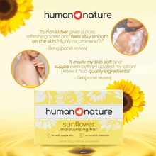 Load image into Gallery viewer, Human Nature Sunflower Moisturizing Bar 120g | 100% Natural Hydrating Soap for Dry Skin, Vegan &amp; Cruelty-Free
