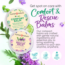 Load image into Gallery viewer, Human Nature Wellness Balm: Rescue (Tea Tree &amp; Lavender) and Comfort (Eucalyptus &amp; Bergamot)
