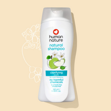 Load image into Gallery viewer, Human Nature Natural Clarifying Shampoo 180ml | Apple Scent with Coconut-Based Cleanser for Weekly Deep Cleansing
