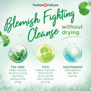 Human Nature Acne Defense Facial Wash 100ml | Tea Tree, Cica & Niacinamide