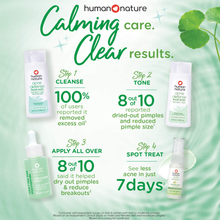 Load image into Gallery viewer, Human Nature Acne Defense Line Bundle: Tea Tree, Cica &amp; Niacinamide Facial Wash, Toner &amp; Spot Gel Set for Acne-Prone Skin
