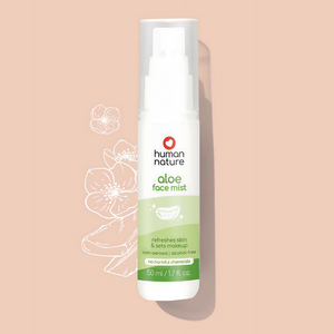 Human Nature Aloe Face Mist | Refreshes Skin & Sets Makeup, Non-Aerosol, Alcohol-Free 50 ml