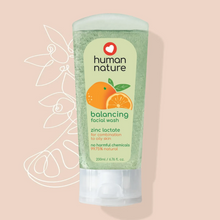 Load image into Gallery viewer, Human Nature Balancing Facial Wash and Toner Bundle | Zinc Lactate For Oily to Combination Skin
