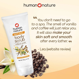 Human Nature Coffee and Vanilla Natural Body Scrub | Free From Plastic Microbeads 190g