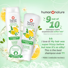 Load image into Gallery viewer, Human Nature Moisturizing +PLUS Green Tea &amp; Lemon Shampoo For Smoother, Frizz-Free Hair 180ml | No SLS/SLES, Silicones, Parabens
