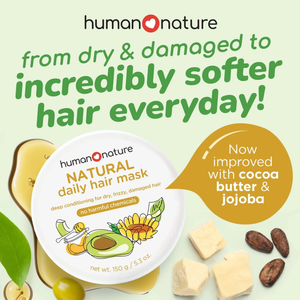 Human Nature Natural Daily Hair Mask Deep Conditioning for Dry, Rough Hair 150g