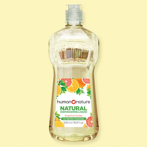 Human Nature Natural Dishwashing Liquid | Biodegradable, Non-Toxic, Chlorine-Free, Dye-Free