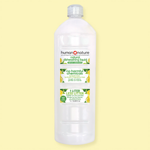 Human Nature Natural Dishwashing Liquid | Biodegradable, Non-Toxic, Chlorine-Free, Dye-Free