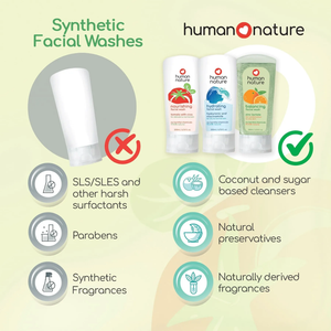 Human Nature Natural Nourishing Facial Wash with Tomato Extract, Cica | pH-Balanced 200ml