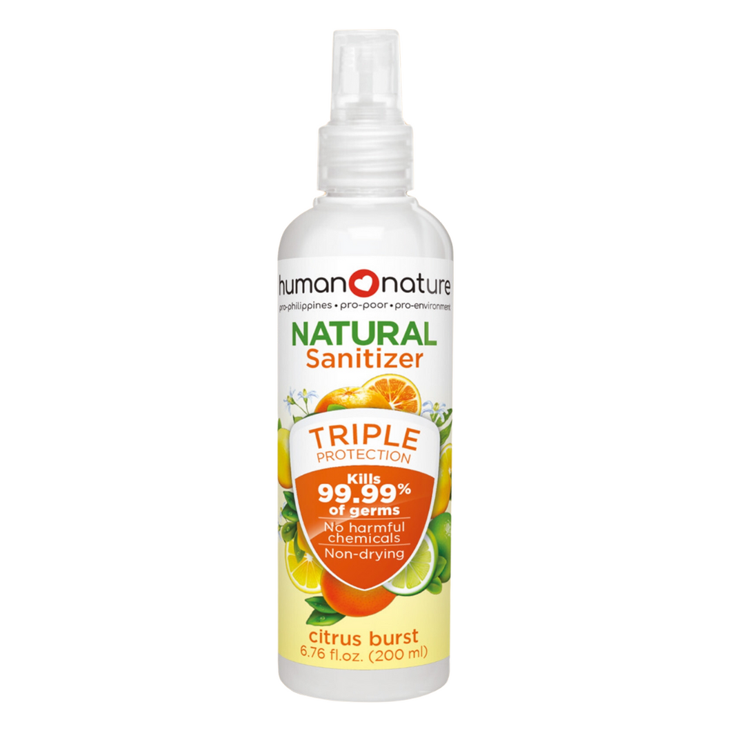 Human Nature Natural Sanitizer 200ml | Triclosan-Free with 60% Ethyl Alcohol