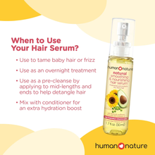 Load image into Gallery viewer, Human Nature Natural Smoothing and Nourish Hair Serum | With Broccoli, Sunflower, Avocado and Soybean Oil 50ml
