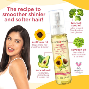 Human Nature Natural Smoothing and Nourish Hair Serum | With Broccoli, Sunflower, Avocado and Soybean Oil 50ml