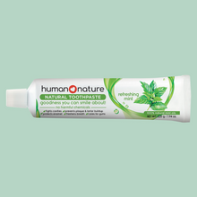 Load image into Gallery viewer, Human Nature Natural Toothpaste Refreshing Mint | Fights Cavities, Prevents Plaque &amp; Tartar Buildup
