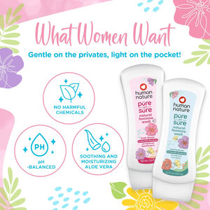 Human Nature Pure and Sure Natural Feminine Wash 165ml