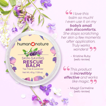Load image into Gallery viewer, Human Nature Wellness Balm: Rescue (Tea Tree &amp; Lavender) and Comfort (Eucalyptus &amp; Bergamot)

