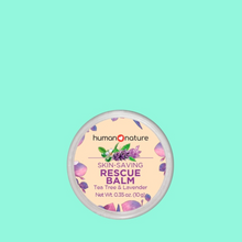 Load image into Gallery viewer, Human Nature Wellness Balm: Rescue (Tea Tree &amp; Lavender) and Comfort (Eucalyptus &amp; Bergamot)
