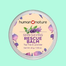 Load image into Gallery viewer, Human Nature Wellness Balm: Rescue (Tea Tree &amp; Lavender) and Comfort (Eucalyptus &amp; Bergamot)
