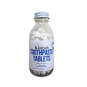Kintab Toothtabs - 100% Natural Fluoridated Toothpaste Tablets | Sustainable, Travel-Friendly, Eco-Friendly Oral Care | Minty Fresh, TSA-Safe, Refillable Packaging