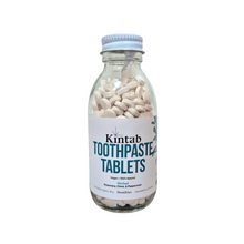 Load image into Gallery viewer, Kintab Toothtabs - 100% Natural Fluoridated Toothpaste Tablets | Sustainable, Travel-Friendly, Eco-Friendly Oral Care | Minty Fresh, TSA-Safe, Refillable Packaging
