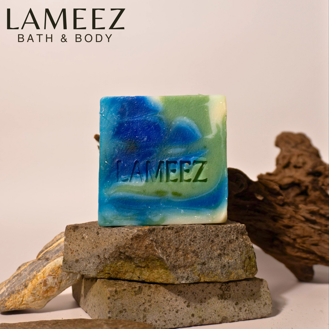 Lameez Herbal Eucalyptus & Peppermint Handmade Bath Soap 150g | All-Natural, Invigorating, Energizing Cleanse