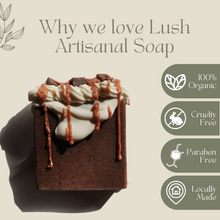 Load image into Gallery viewer, Lush by SBH Chocolate Mudslide Natural Handcrafted Artisan Gentle Exfoliating Body Soap
