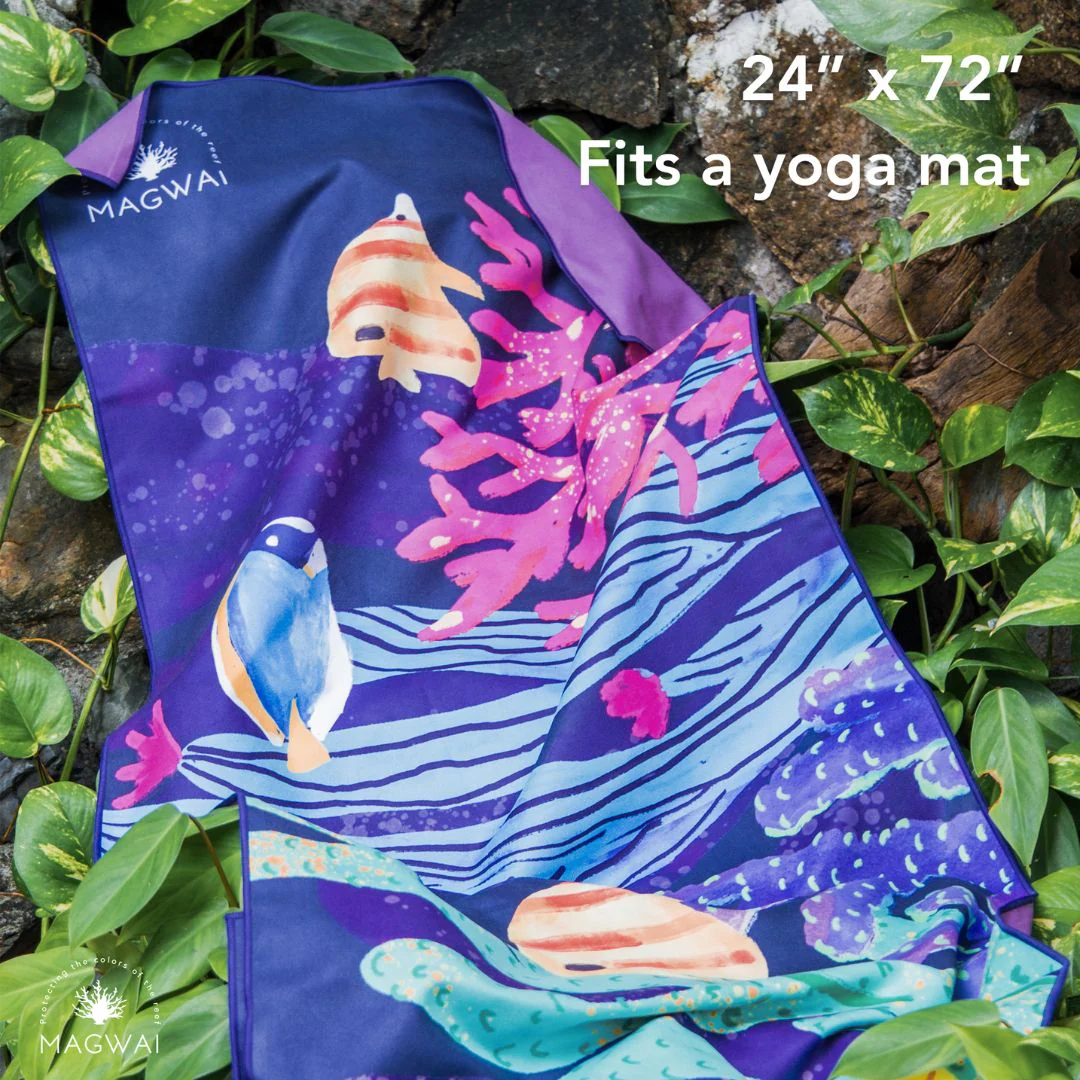 MAGWAI Everyday Towel Butanding Coral Design | Multipurpose, Absorbent ...