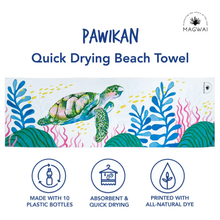 Load image into Gallery viewer, MAGWAI Everyday Towel Pawikan (Sea Turtle) Design | Multipurpose, Absorbent, Quick-Drying, Eco-Friendly, Made from Recycled Plastic Bottles, Travel &amp; Yoga Towel
