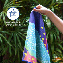 Load image into Gallery viewer, MAGWAI Hand Towel Butanding (Whale Shark) Design | Absorbent, Quick-Drying, Multipurpose, Eco-Friendly, Made from Recycled Plastic Bottles, Travel-Friendly, Sustainable
