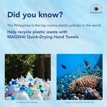 Load image into Gallery viewer, MAGWAI Hand Towel | Absorbent, Quick-Drying, Multipurpose, Eco-Friendly, Made from Recycled Plastic Bottles, Travel-Friendly, Sustainable
