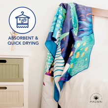 Load image into Gallery viewer, MAGWAI Everyday Towel Butanding (Whale Shark) Design | Multipurpose, Absorbent, Quick-Drying, Eco-Friendly, Made from Recycled Plastic Bottles, Travel &amp; Yoga Towel
