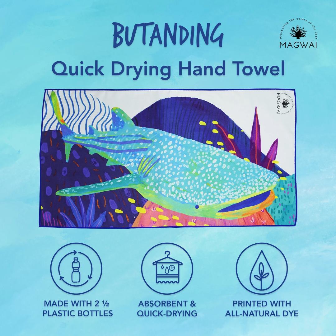 Butanding Design MAGWAI Hand Towel Butanding (Whale Shark) Design | Absorbent, Quick-Dr ...