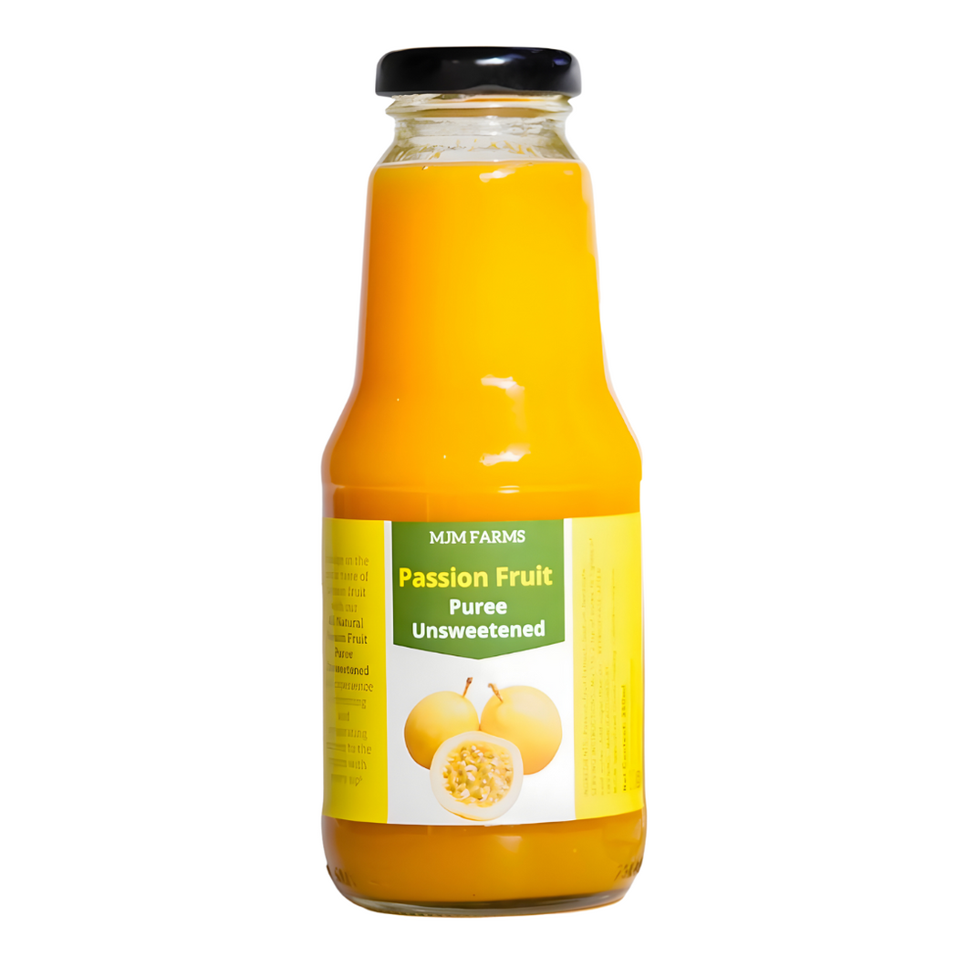 MJM Farms Passion Fruit Puree Unsweetened 350ml | All Natural, No Preservatives, No Additives