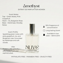 Load image into Gallery viewer, NUVÉ Atelier D'Arôme Amethyst Perfume Extrait de Parfum for Women | Vegan, Phthalate-Free
