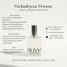 Load image into Gallery viewer, NUVÉ Atelier D'Arôme Exclusif pour Femme Perfume Extrait de Parfum for Women | Vegan, Phthalate-Free

